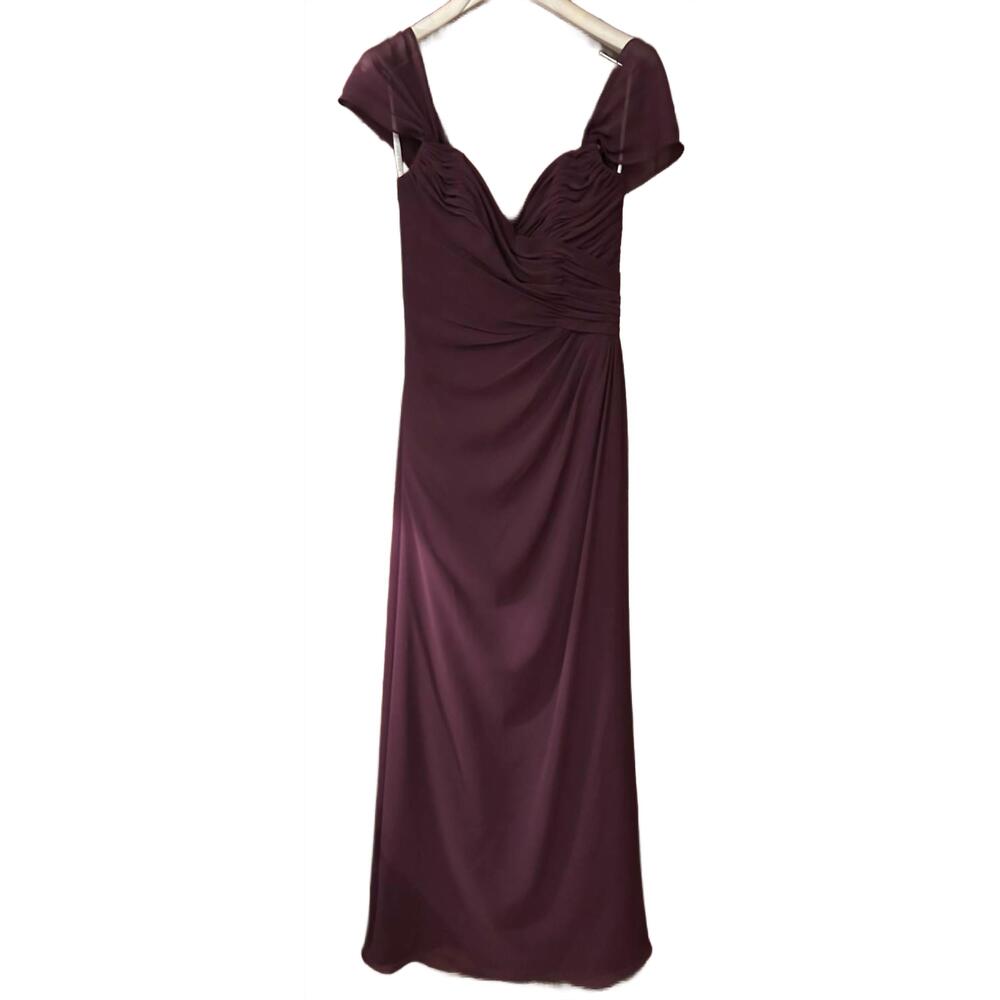 NEW SOPHIA TOLLI women's long dress with shawl in aubergine
